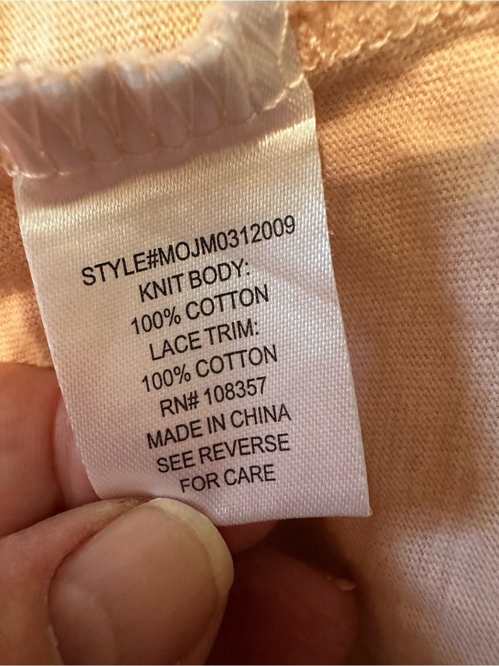 Design History Peach Embroidered Trim Flutter Sleeve Top - Picture 7 of 9